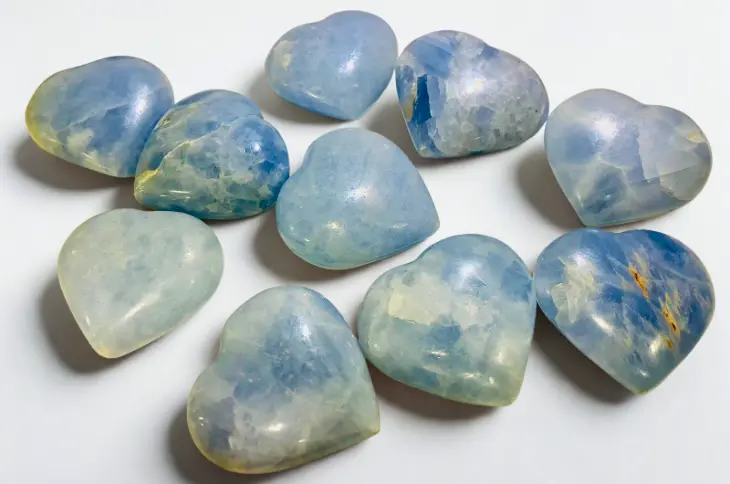 Cœur Calcite Bleue
