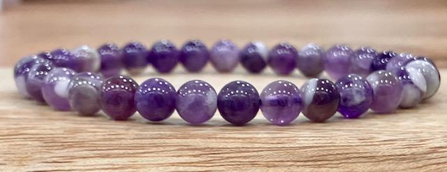 Bracelet Améthyste Rubanée 6mm Brésil