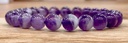 Bracelet boule Améthyste Rubanée 8mm