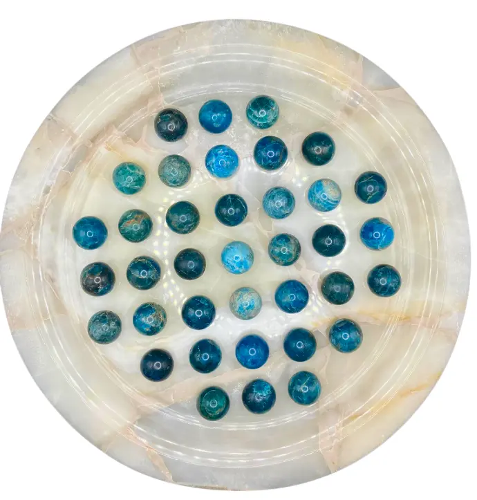 Jeu du Solitaire Apatite Bleue