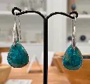 Boucle d'oreilles Goutte Chrysocolle