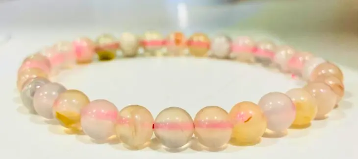 Bracelet Agate Fleur de Cerisier 6mm