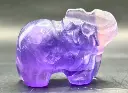 Eléphant en Fluorine Violette et Translucide