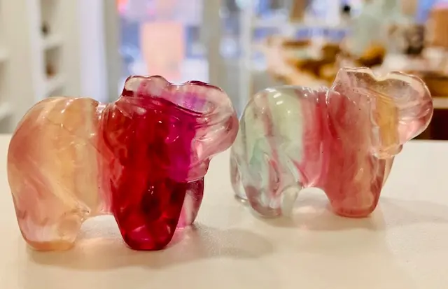 Eléphant en Fluorine Multicolore