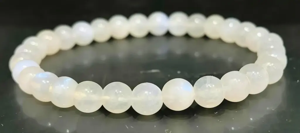 Bracelet Pierre de Lune Bleutée 6mm