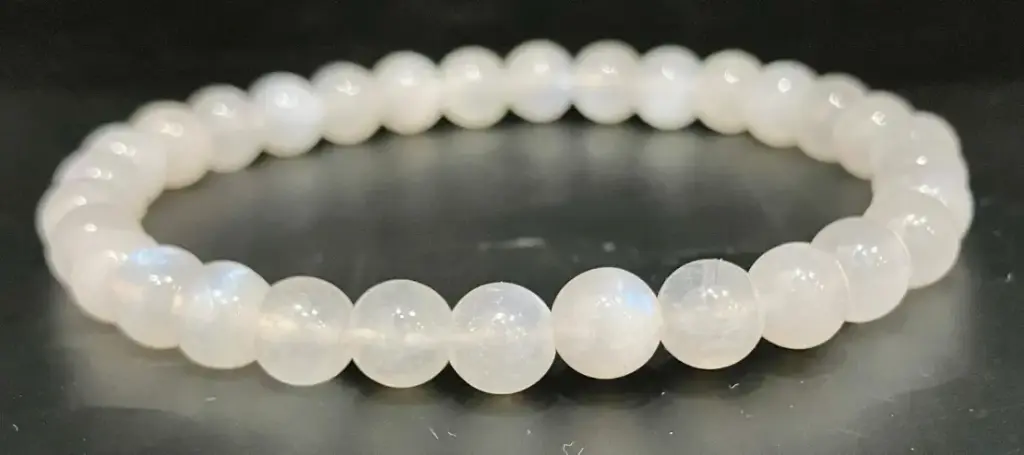 Bracelet Pierre de Lune Bleutée 6mm