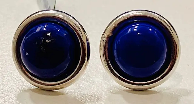 Boucles d'oreilles Lapis Lazuli puce