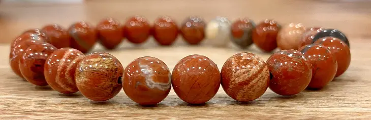 Bracelet Jaspe Rouge 8mm