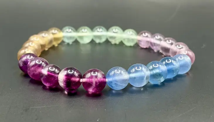 Bracelet Fluorine Multicolore triée 8mm