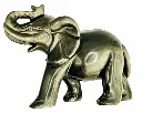 Eléphant en Obsidienne Argentée