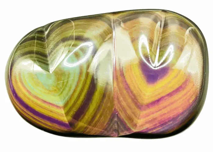 Double cœur en Obsidienne Œil Céleste