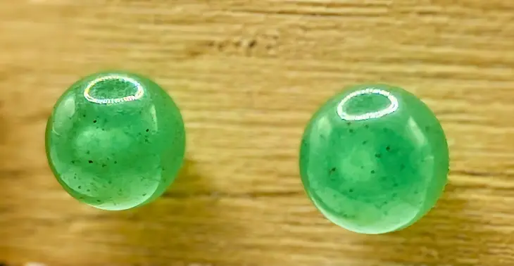 Boucles d'oreilles puce en Aventurine verte