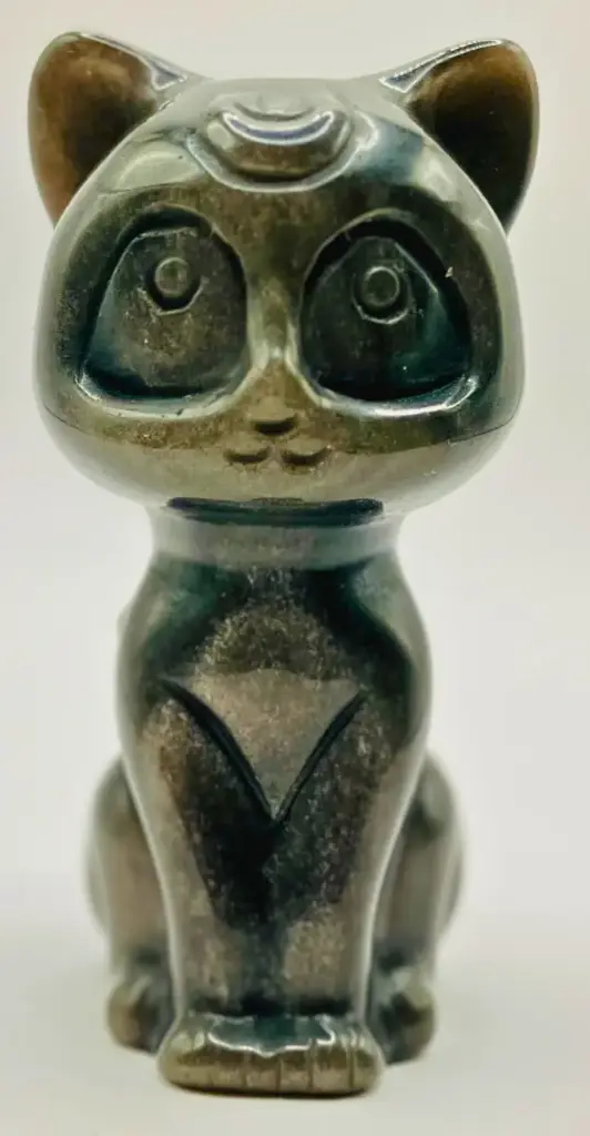 Chat en Obsidienne Argentée