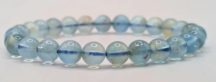 Bracelet Aigue-Marine du Brésil (Bahia) 6mm