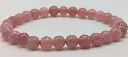 Bracelet Quartz rose violet de Madagascar 6 mm