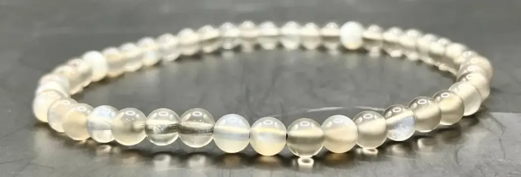 Bracelet Pierre de Lune grise 4mm