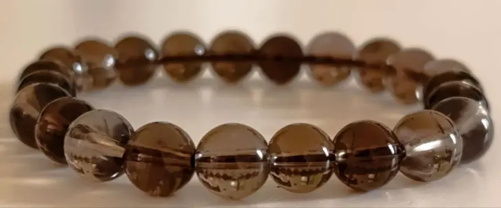 Bracelet Quartz fumé 8mm