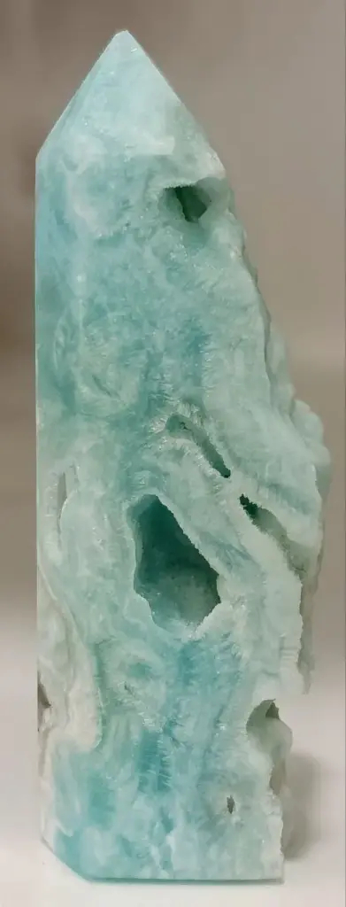 Pointe semi polie Aragonite bleue