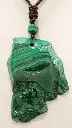 Pendentif pierre pate Malachite avec cordon