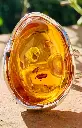 Bague Ambre jaune