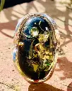Bague en Ambre verte naturelle