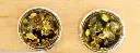Boucles d'oreilles puce en Ambre Verte naturelle