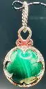 Pendentif Gotland Ball en Malachite – Monture en Argent