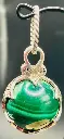 Pendentif Gotland Ball en Malachite – Monture en Argent