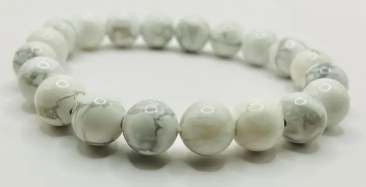 Bracelet Howlite 8mm (Taille petit poignet/enfant)