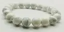 Bracelet Howlite 8mm (Taille petit poignet/enfant)