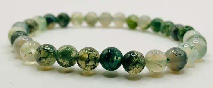 Bracelet Agate mousse 6mm