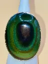 Bague Obsidienne Œil Céleste en Argent 925