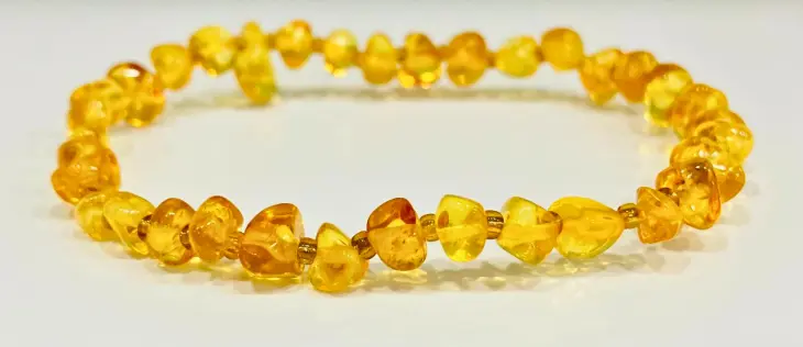 Bracelet Ambre Jaune 5-6mm