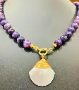 Collier Lépidolite et Nacre