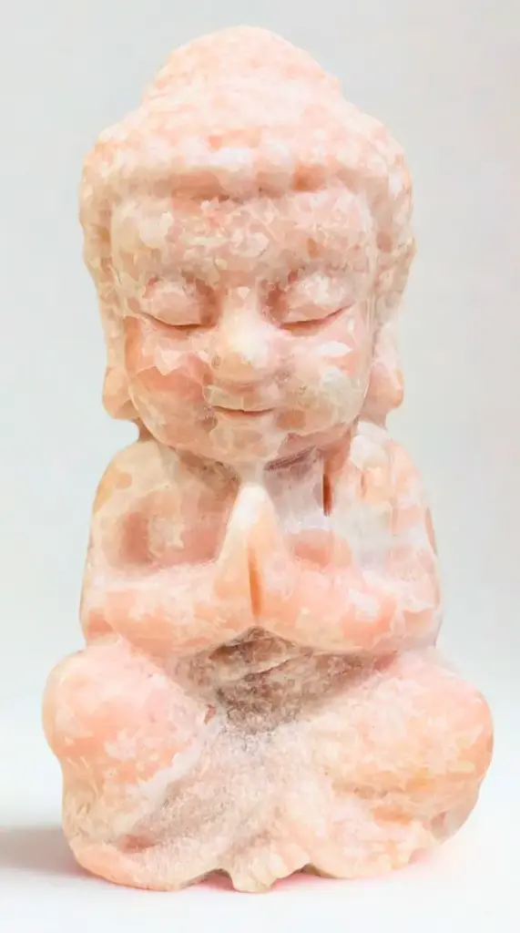 Bouddha de collection en Opale rose Qualité (A)