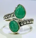 Bague Aventurine verte en Argent 925