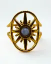 Bague Sodalite doré