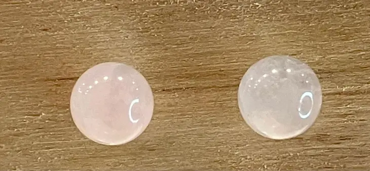 Boucles d'oreilles Puce en Quartz rose