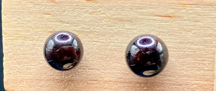 Boucles d'oreilles Puce en Grenat rouge