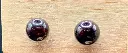 Boucles d'oreilles Puce en Grenat rouge