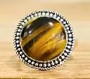 Bague Œil de tigre en Argent 925