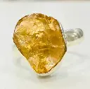 Bague Citrine Brute en Argent 925
