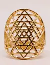Bague Sri Yantra Argent 925 Plaqué Or