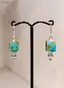 Boucles d'oreilles Turquoise - Topaze en Argent 925