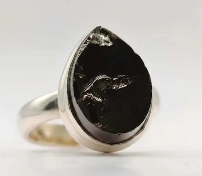Bague Shungite en Argent 925 Taille 54