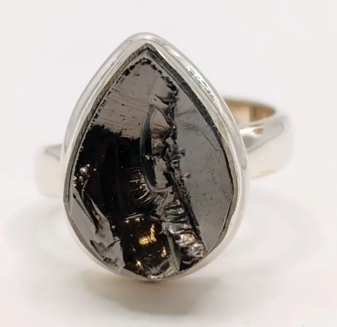 Bague Shungite en Argent 925 Taille 48