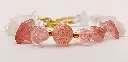 Bracelet Cristal de roche -Quartz rose - Quartz fraise