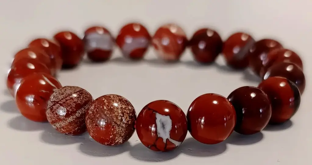Bracelet Jaspe rouge 10mm