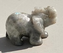 Eléphant en Labradorite
