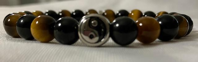 Bracelet Œil de Tigre - Tourmaline Noire